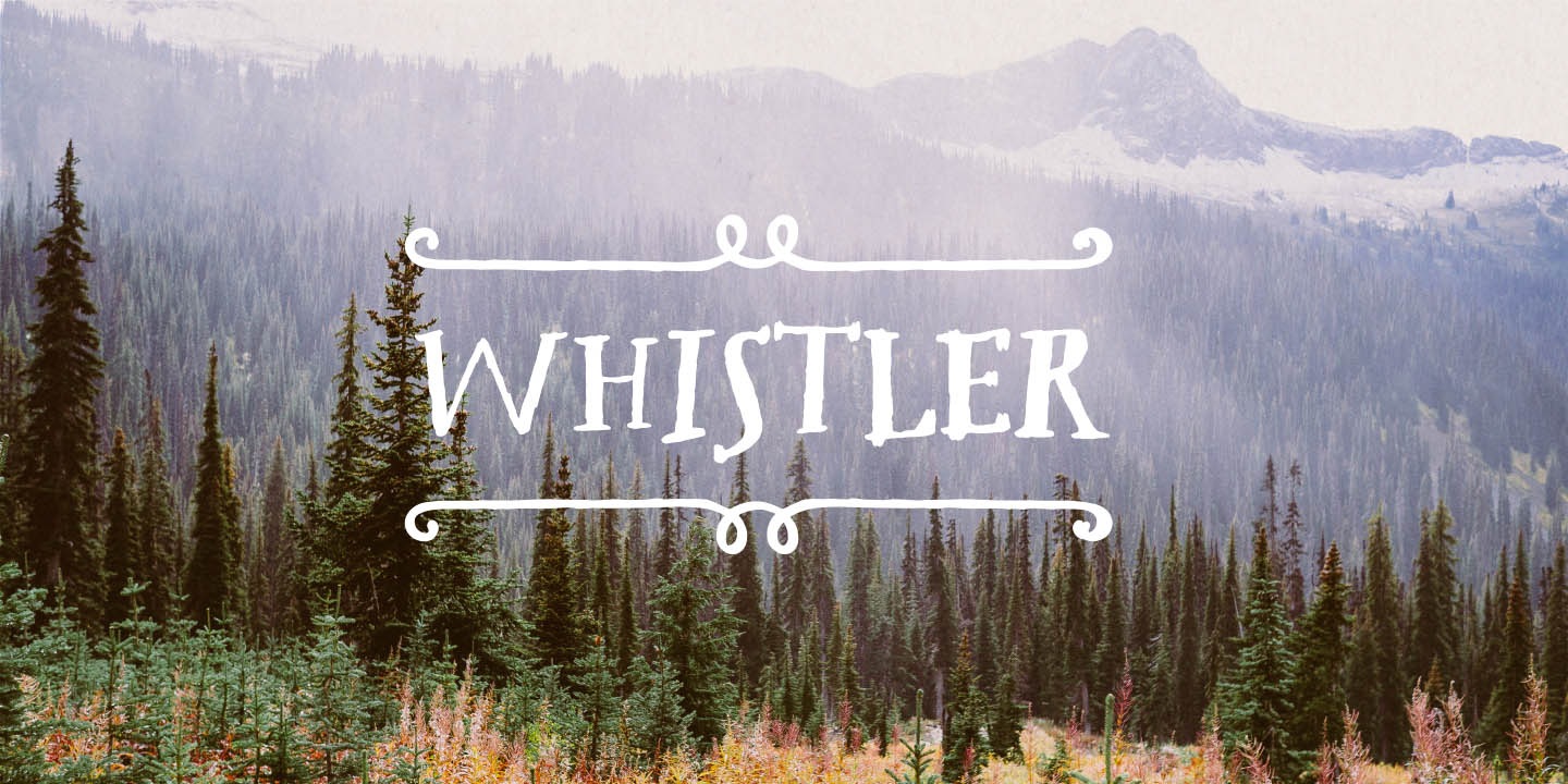 Beispiel einer Westcoast Letters Decor-Schriftart